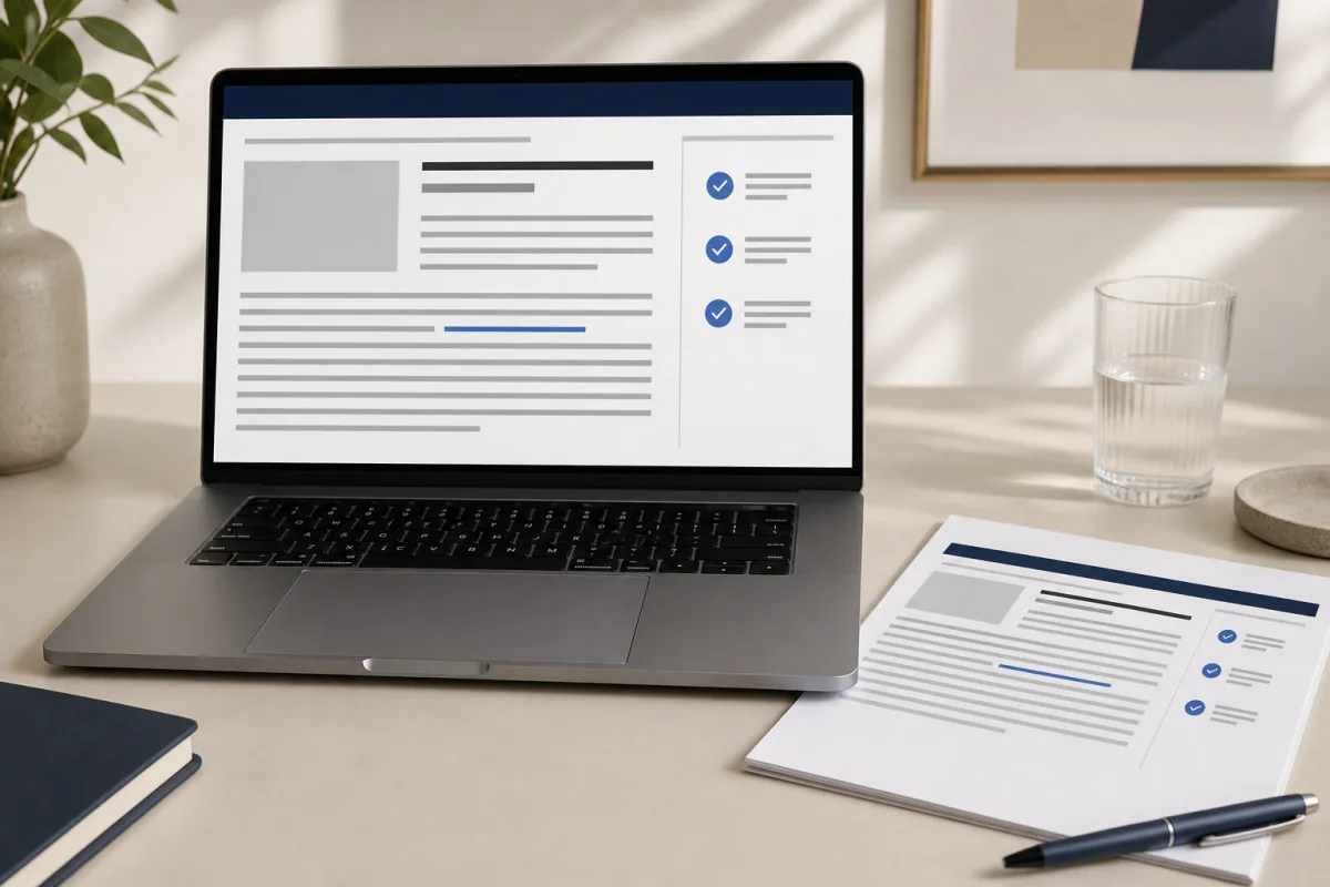 Concept illustration of checking an article link against a placement delivery report.
